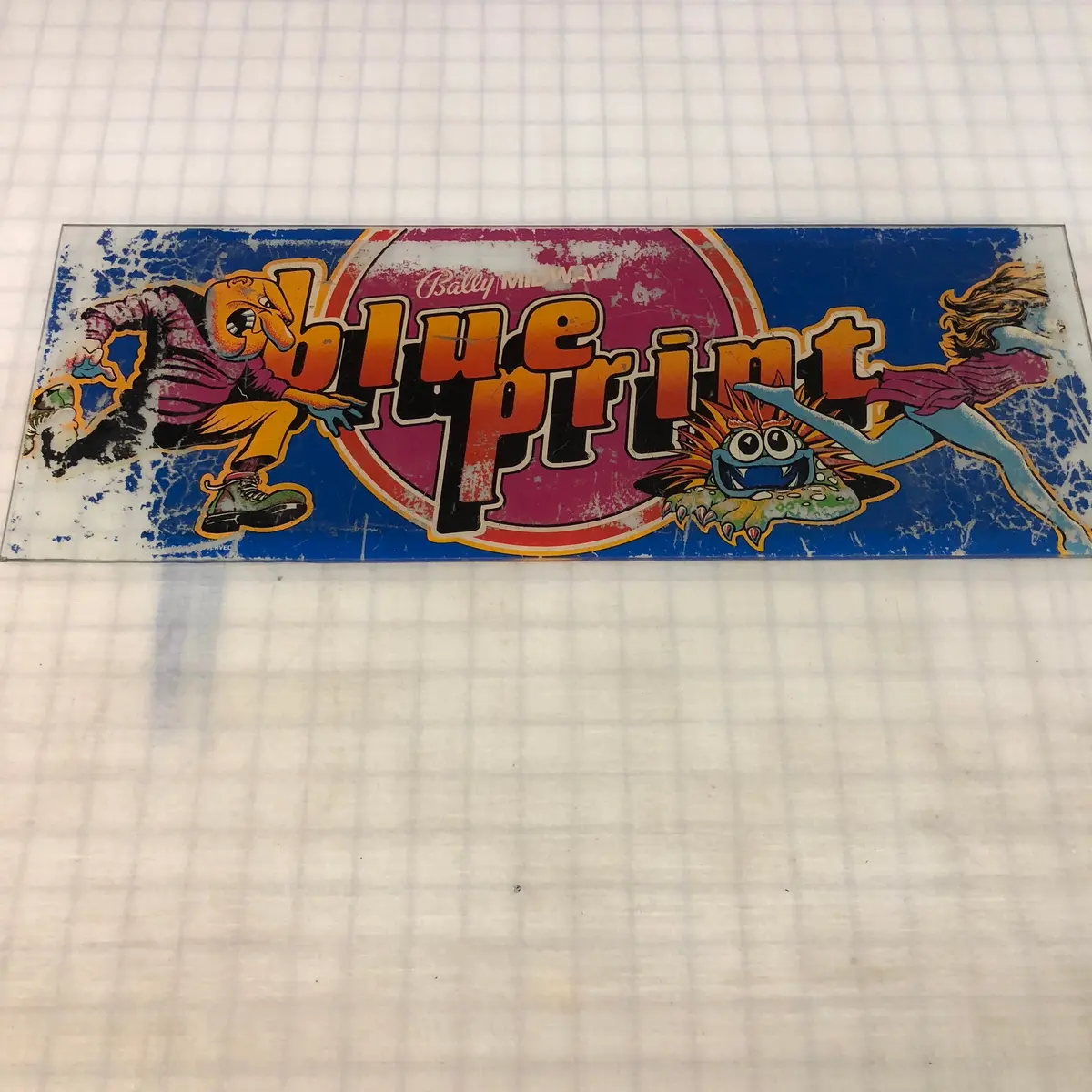 Vintage - Blue Print Glass Arcade Marquee 1