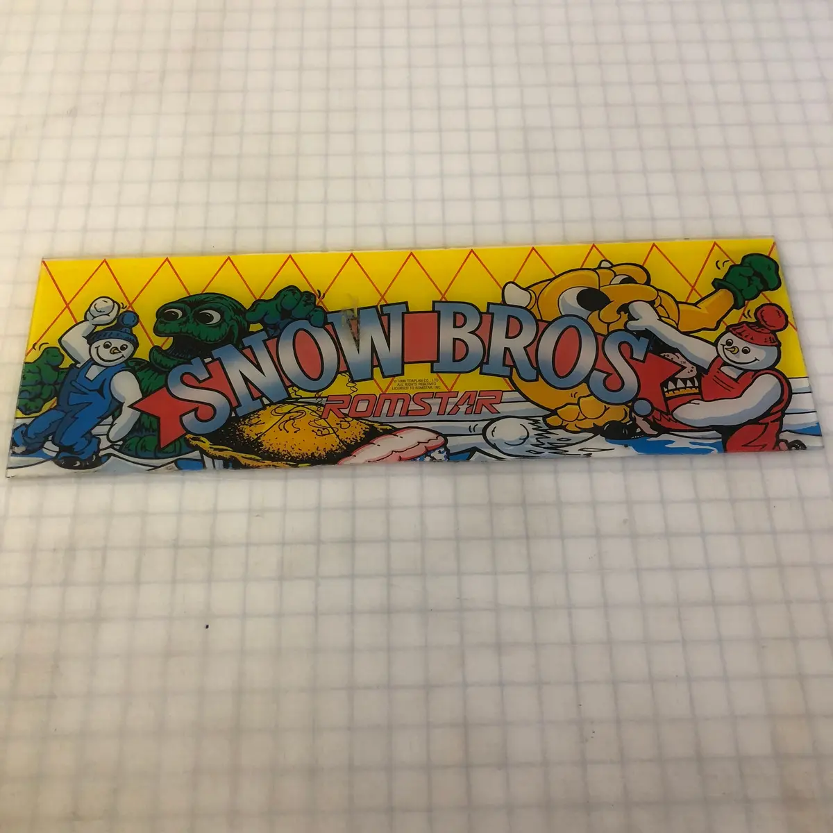 Vintage - Snow Bros Arcade Marquee 1