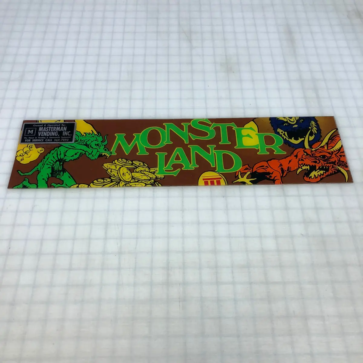 Vintage - Monster Land Arcade Marquee 1
