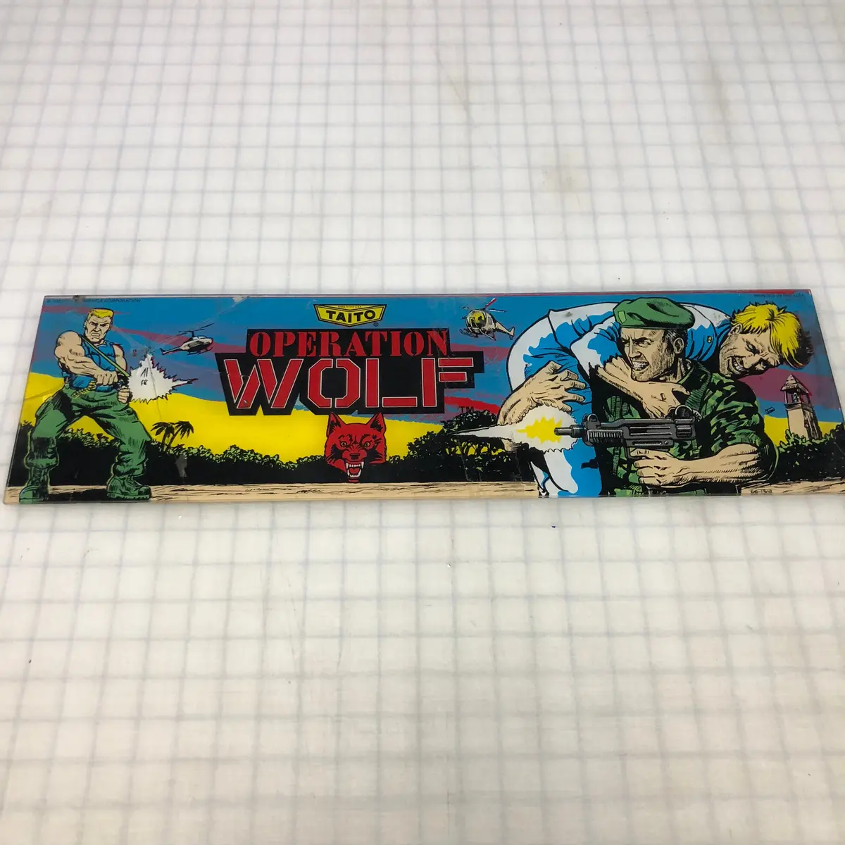 Vintage - Operation Wolf Arcade Marquee 1