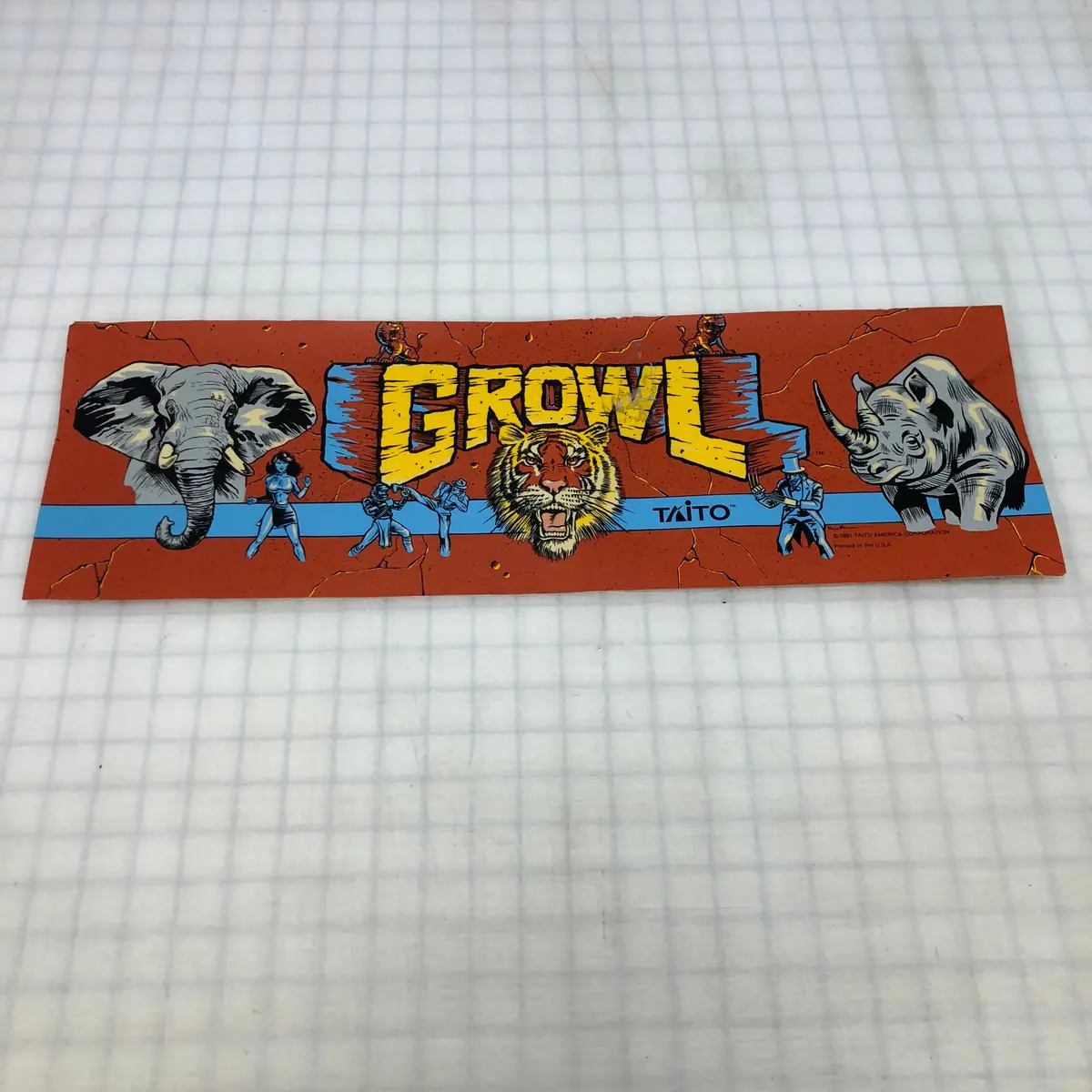 Vintage - Growl Arcade Marquee 1