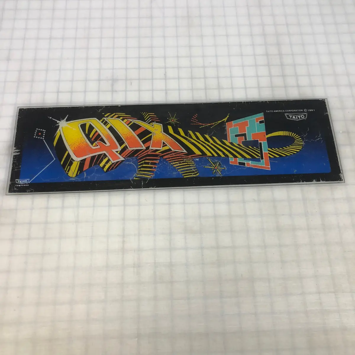 Vintage - Qix By Taito Arcade Marquee 1