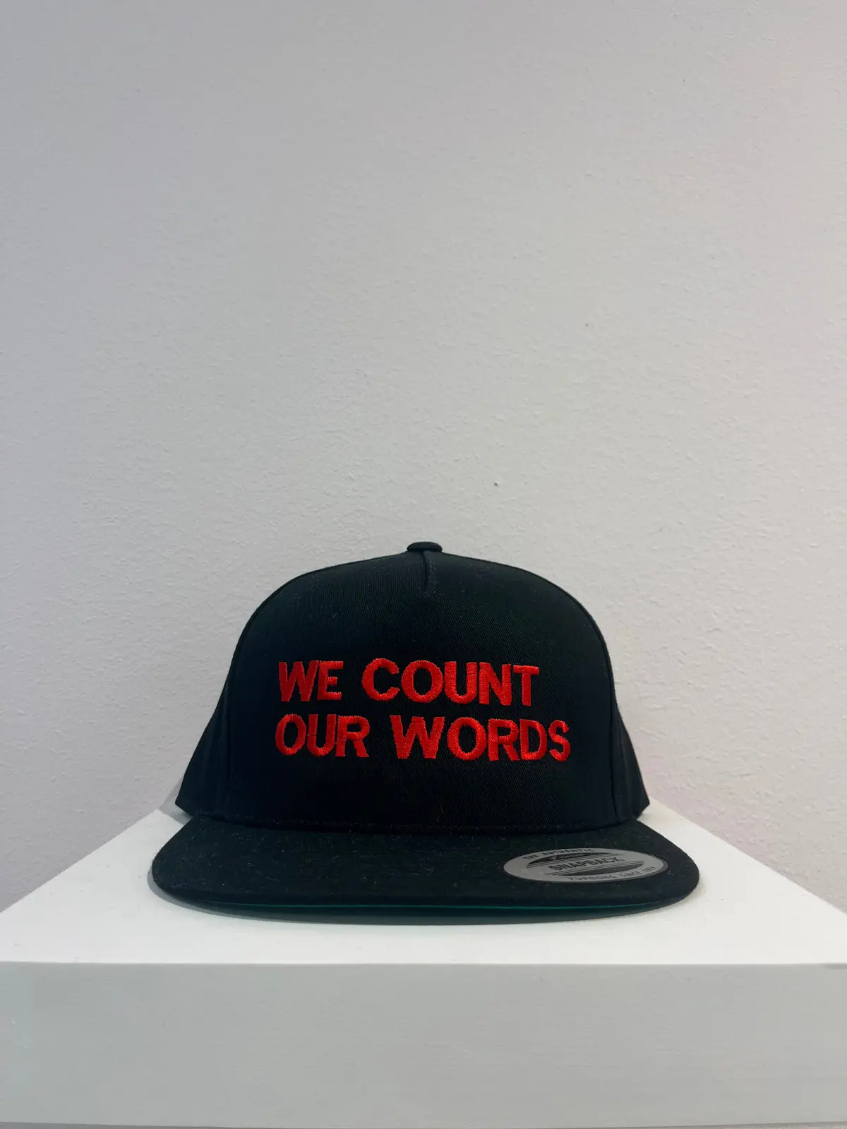 Yaz Black Snapback Hat "We Count Our Words" 1