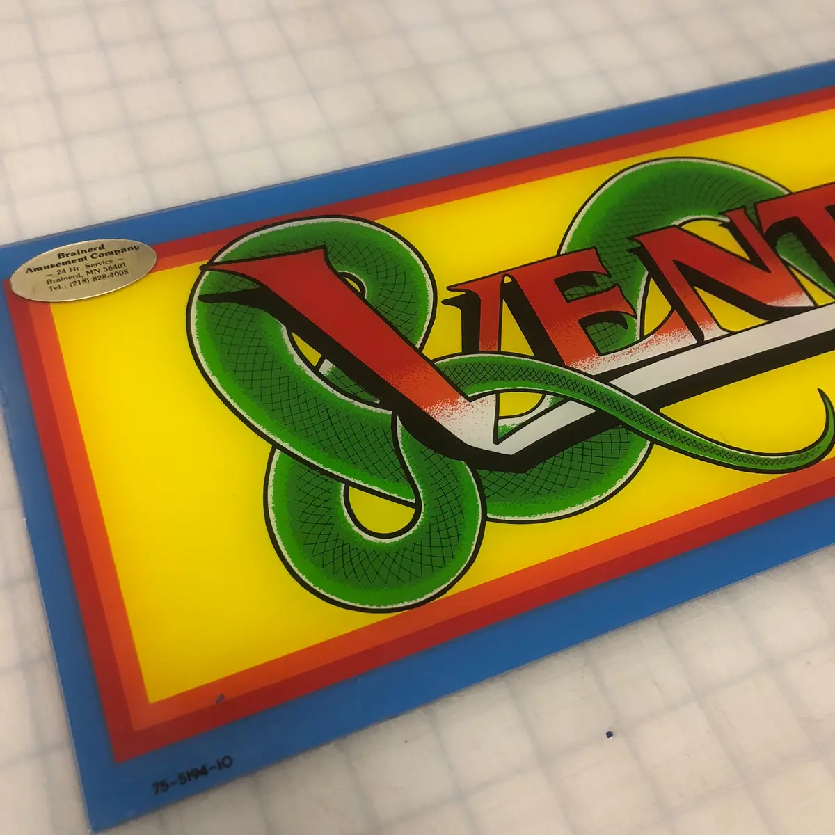Vintage - Venture By Exidy Arcade Marquee 2