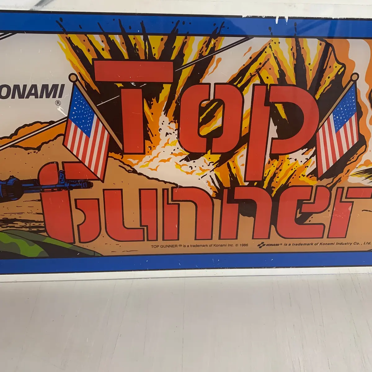 Vintage - Top Gunner Arcade Marquee 1
