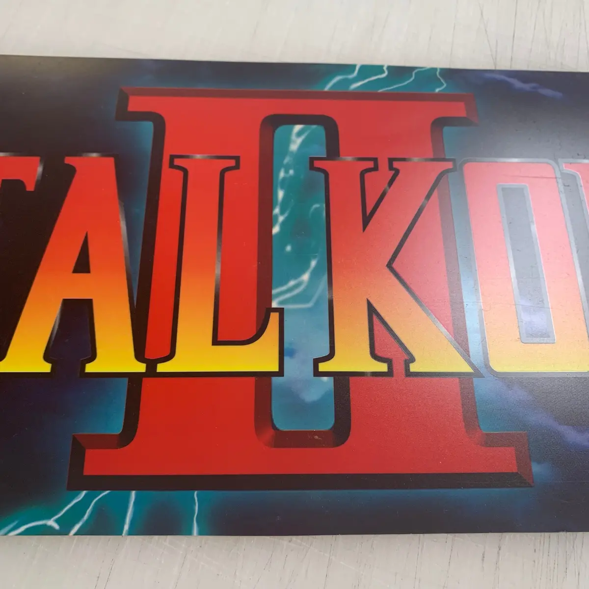 Vintage - Mortal Kombat Ii Arcade Marquee Translite 1