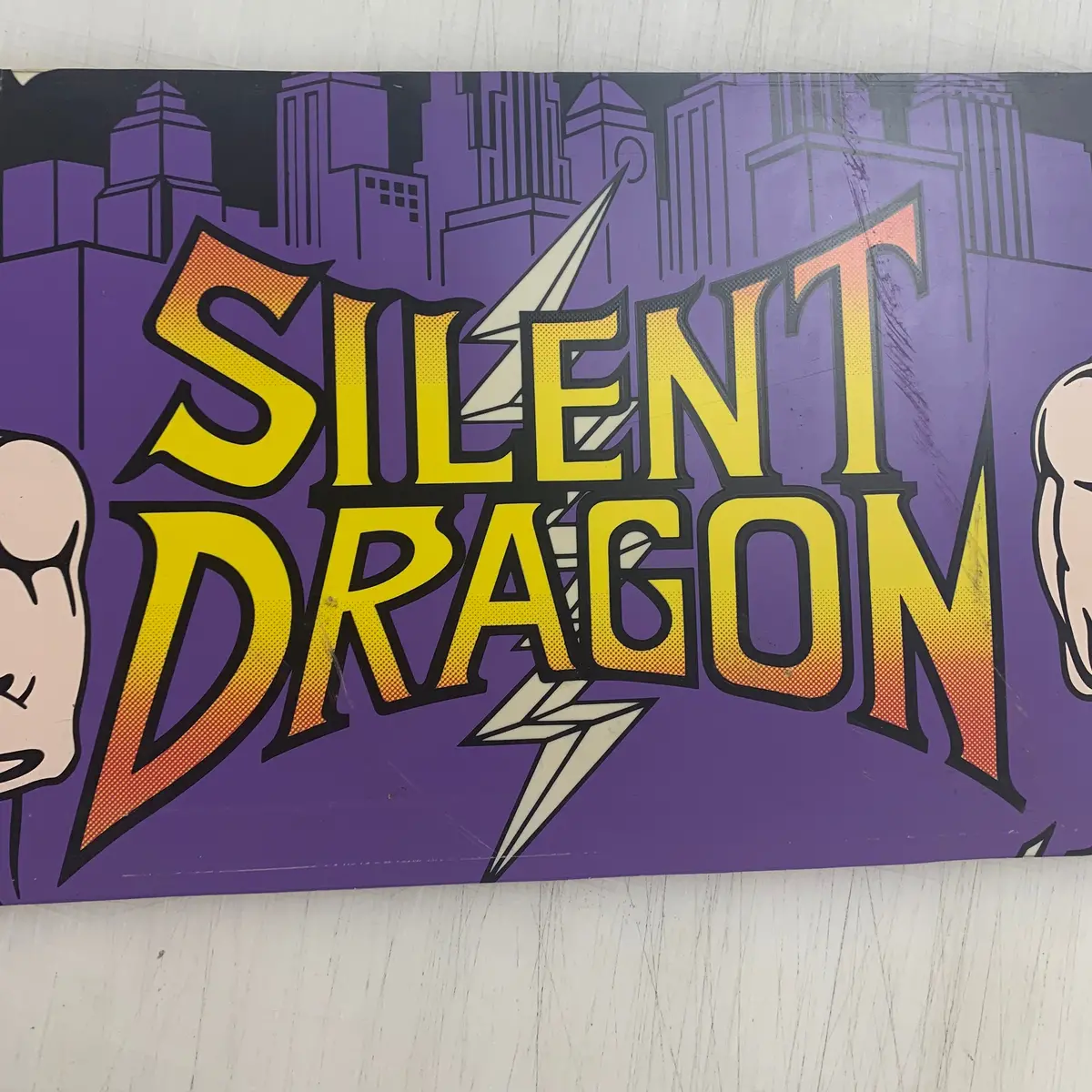 Vintage - Silent Dragon Arcade Marquee Translite 1