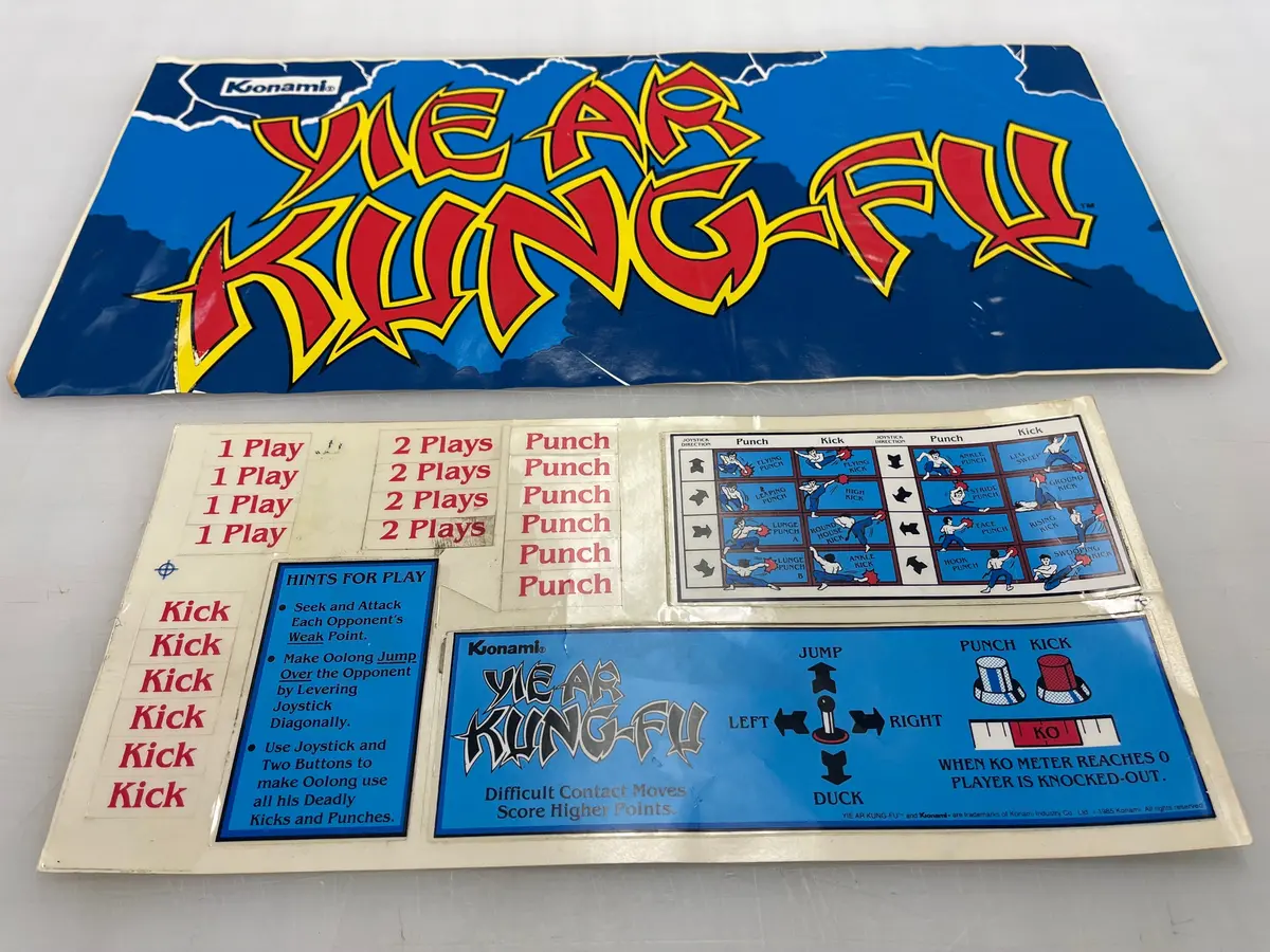 Nos - Yie Ar Kung-Fu Side Art & Cpo Stickers 1