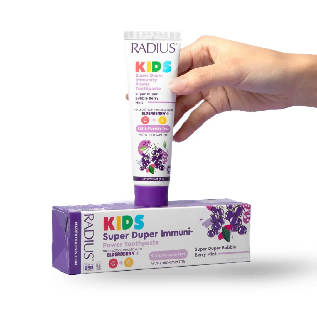 Radius Super Duper Immune Support Toothpaste In Bubble Berry Mint 1