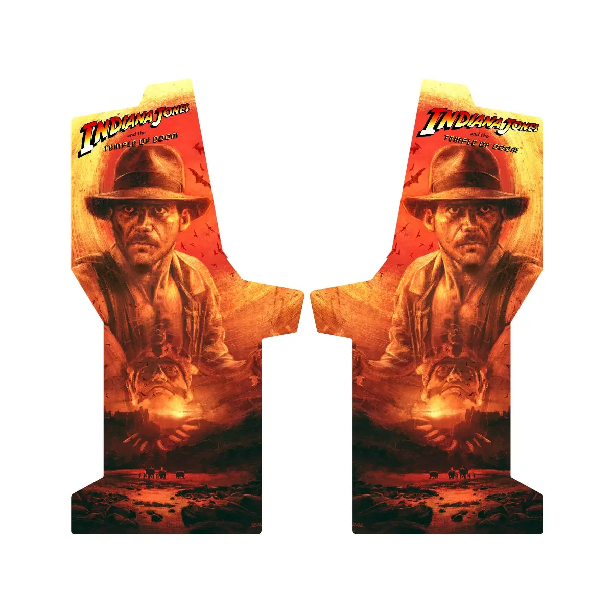 Indiana Jones Temple Of Doom Custom Side Art Set 1