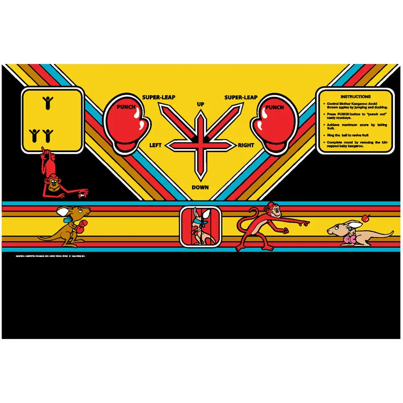 Kangaroo Upright Arcade Control Panel Overlay - Cpo 1