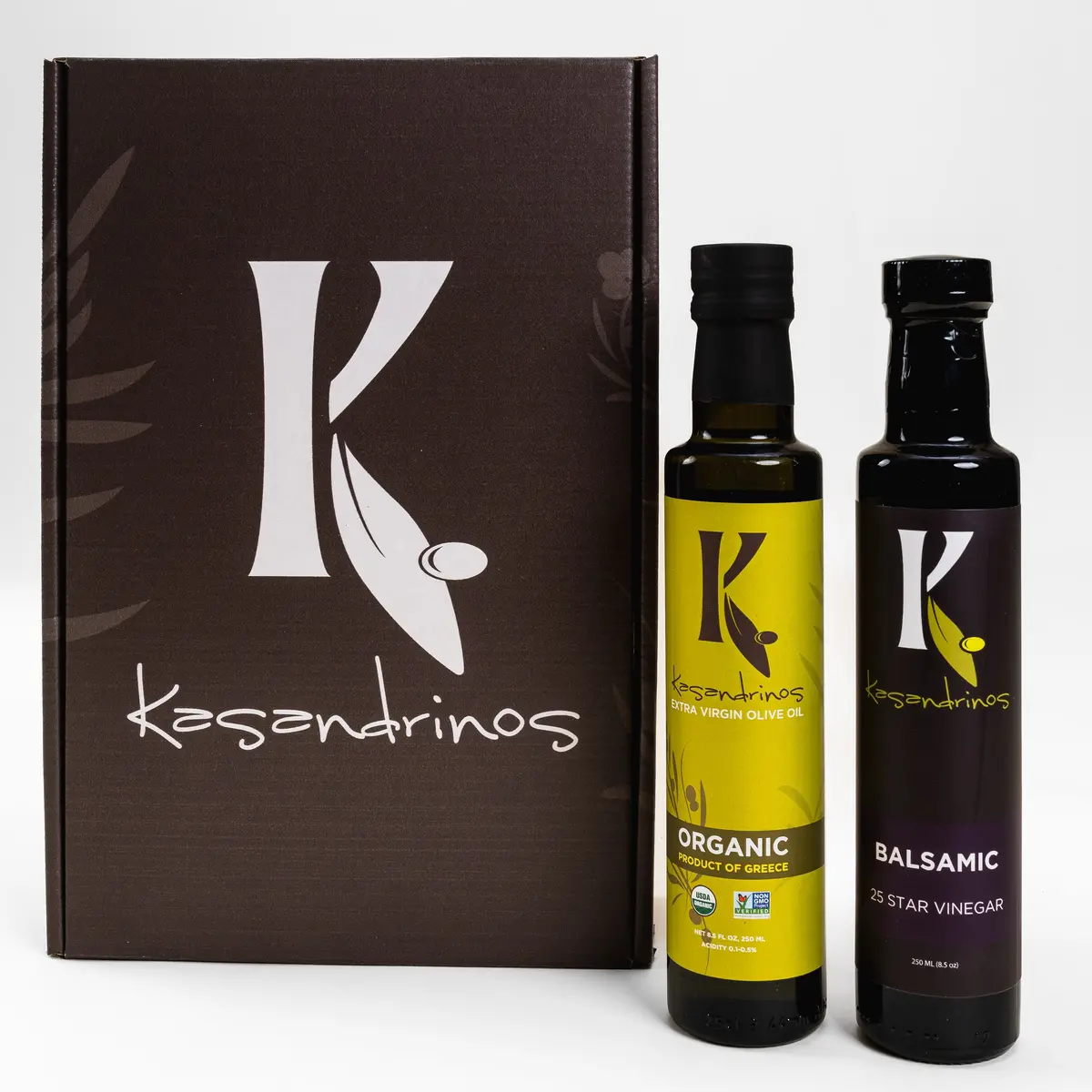 Kasandrinos International Gift Box - Organic Evoo & Vinegar 1