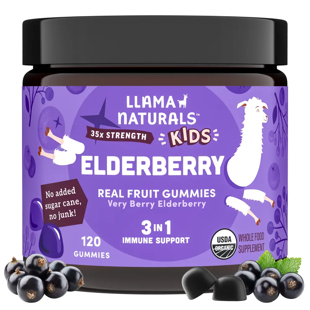Llama Naturals Kids Elderberry Immunity Gummies (120 Ct) 1