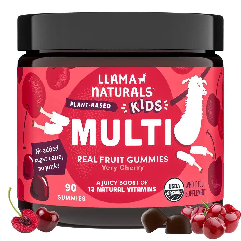Llama Naturals Organic Kids Multivitamin - Cherry Gummies 1