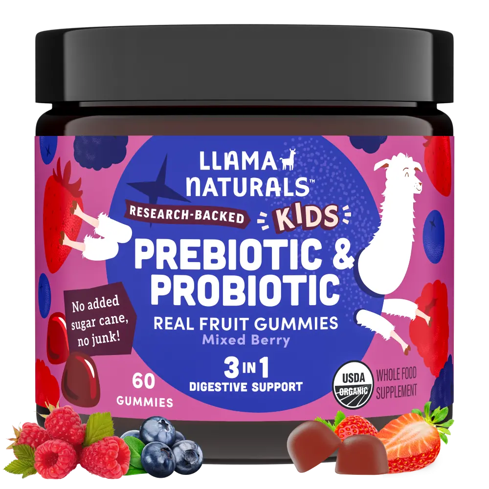 Llama Naturals Organic Kids Pre & Probiotic Gummies - Mixed Berry 1