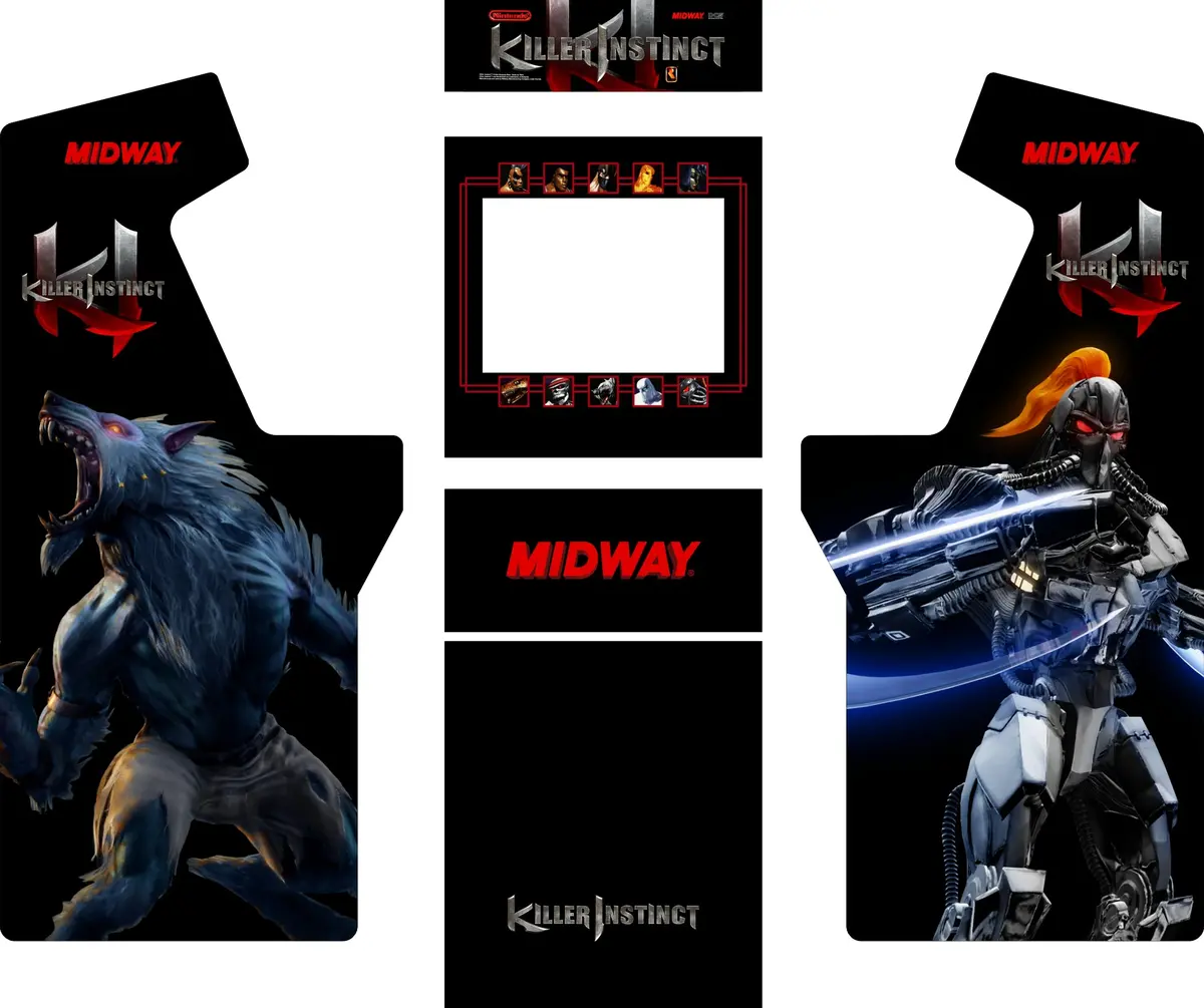 Killer Instinct V2 - Dedicated Arcade1up Art Kit 1