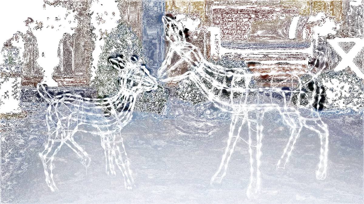 Doe & Fawn Kissing Noses Wire Sculpture Combo (Set Of 2) 1