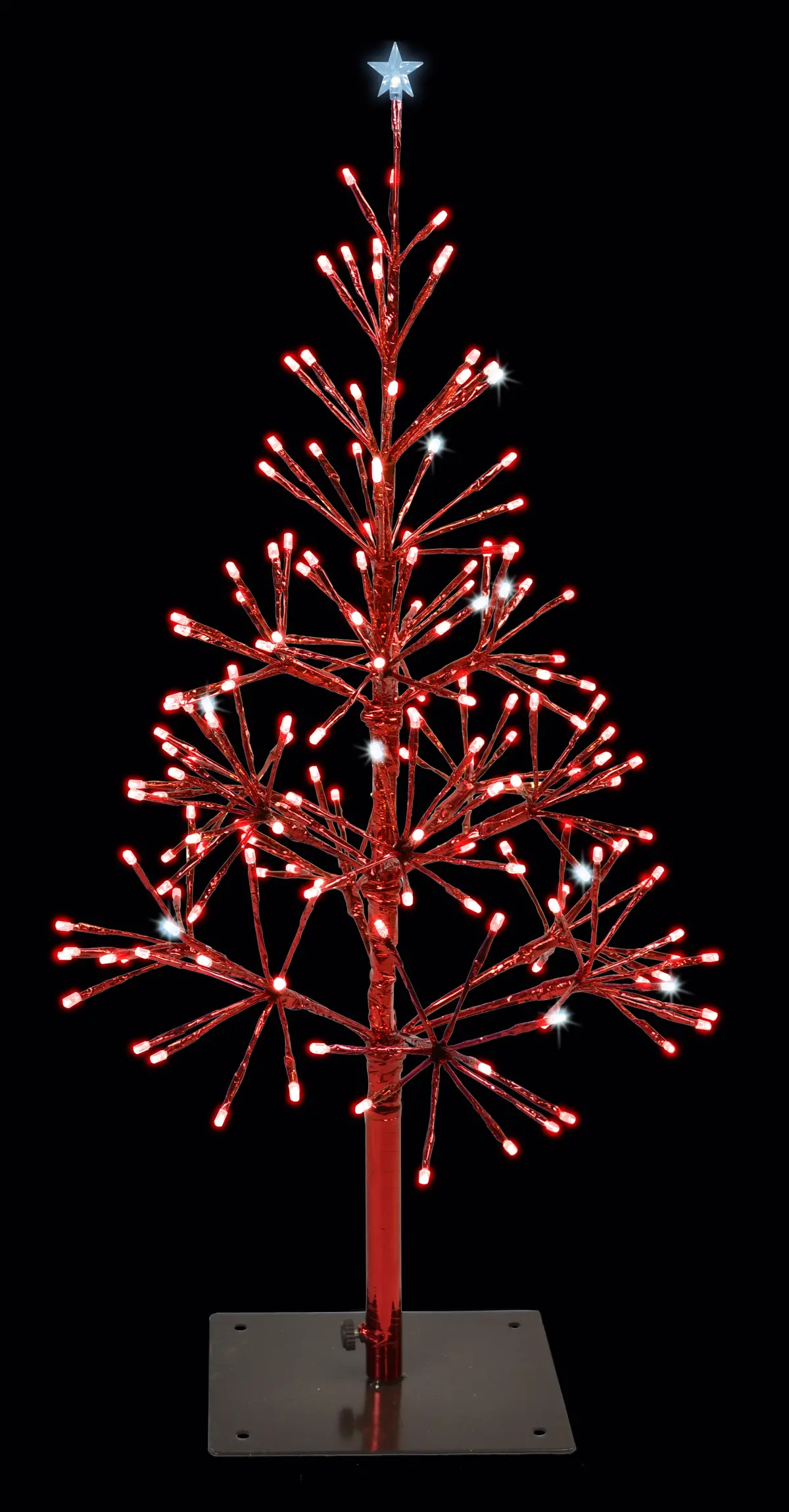 Shimmering Red Led Twinkle Tree Decoration 1