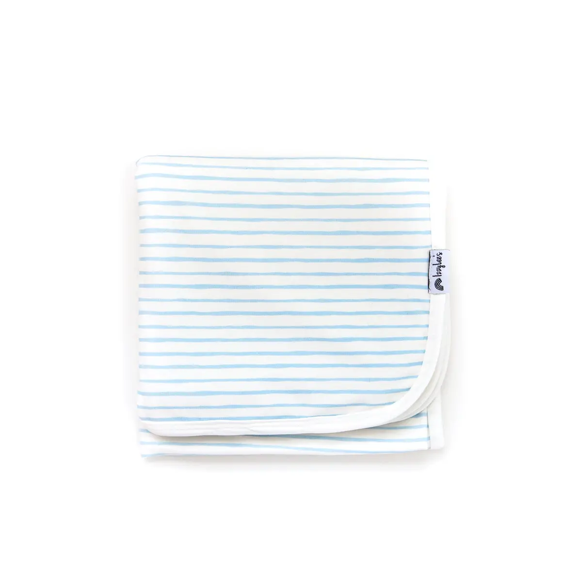 Izzylee's Sky Blue Stripe Organic Blanket 1