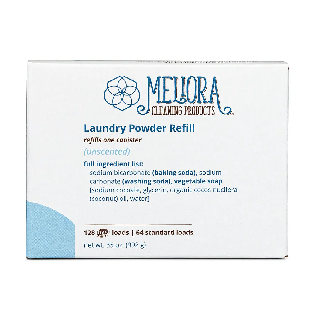 Meliora Laundry Powder Detergent - 4-Pack Refill (512 He / 256 Standard Loads) 1