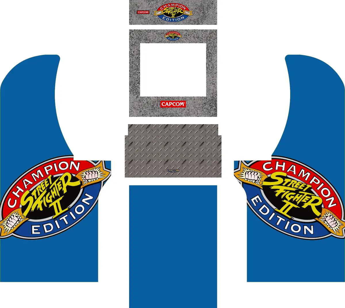 Arcade1up - Street Fighter 2 Ii Ce Little Blue Art 1