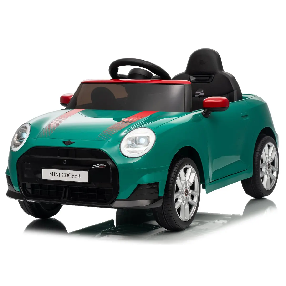Licensed Mini Cooper Ride On Car For Kids, 12V Electric Battery Powered Vehicle With Remote Control, Led Lights, Mp3 Player & Transport Wheels, Gift For Boys & Girls Ages 3+ 3