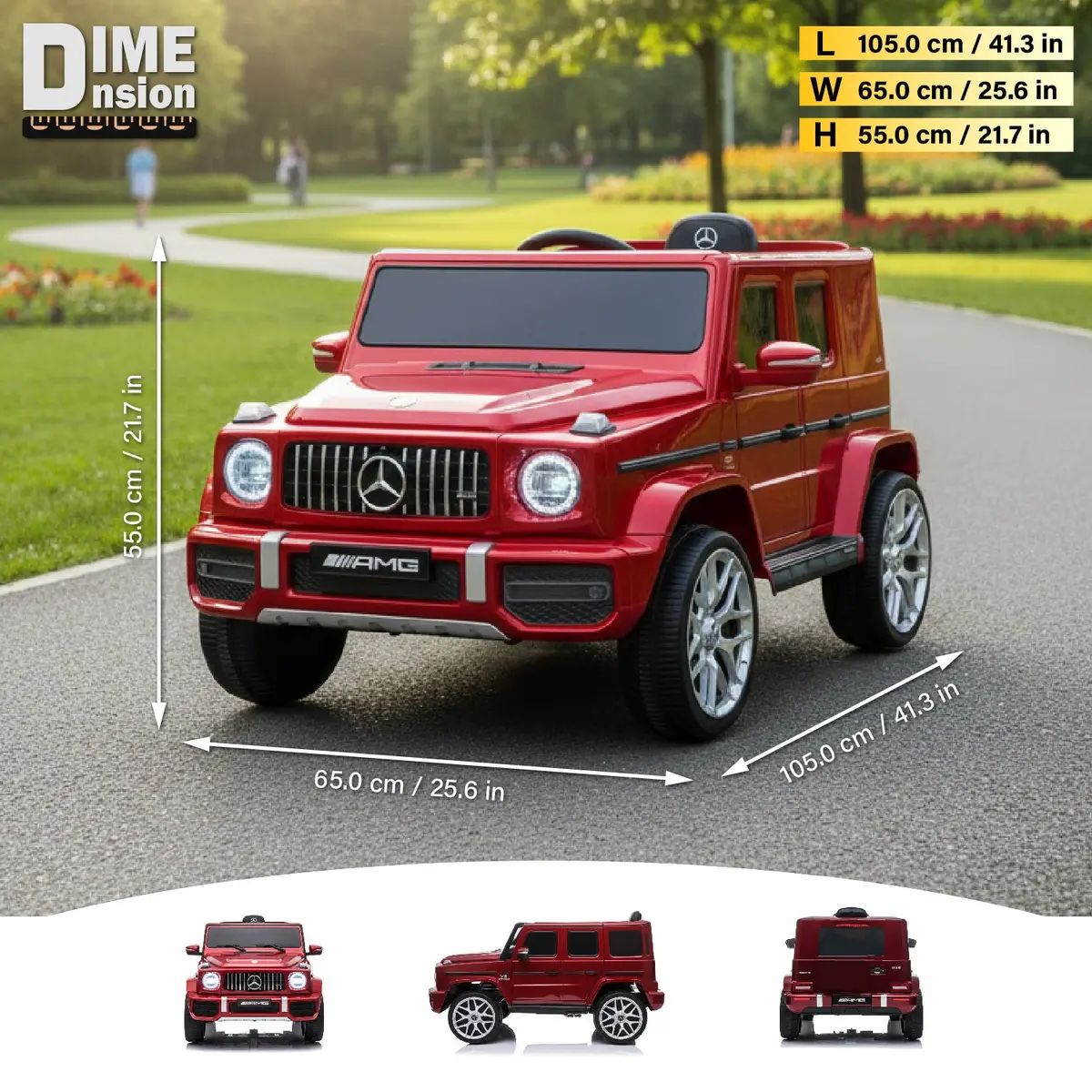 Mercedes-Benz Amg G63 12V Ride On Car With Remote Control And Leather Seat, Licensed 3