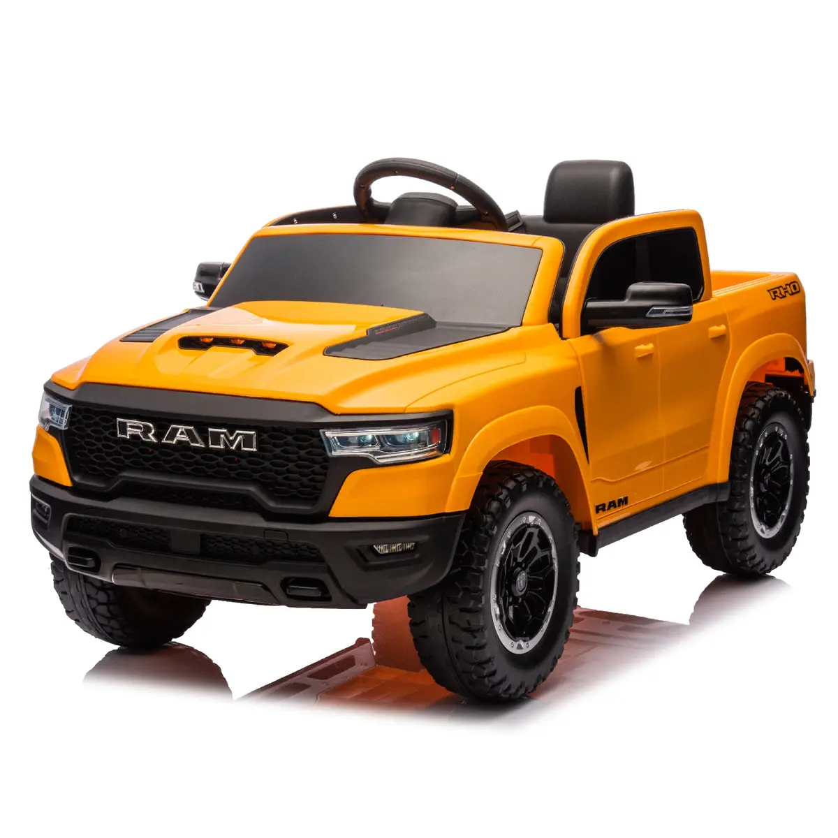 Licensed Ram 1500 12V Ride-On Truck For Kids Ages 3+, Electric Vehicle With Parent Remote Control, Dual Speed, Suspension, Led Lights, Mp3, Cargo Storage 6