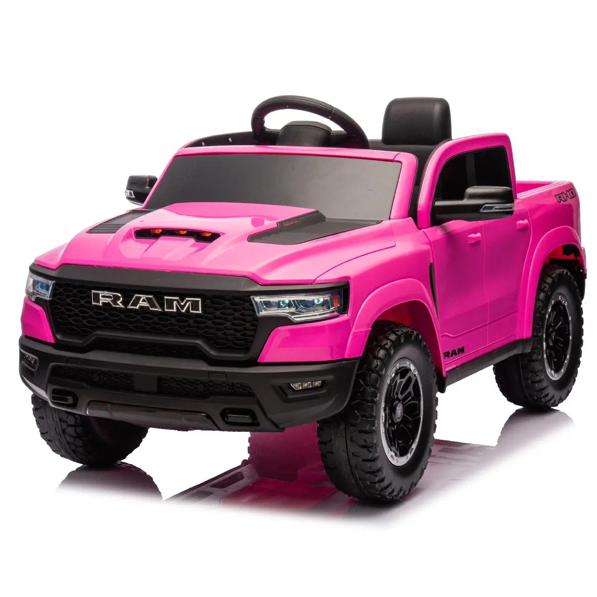 Licensed Ram 1500 12V Ride-On Truck For Kids Ages 3+, Electric Vehicle With Parent Remote Control, Dual Speed, Suspension, Led Lights, Mp3, Cargo Storage 4