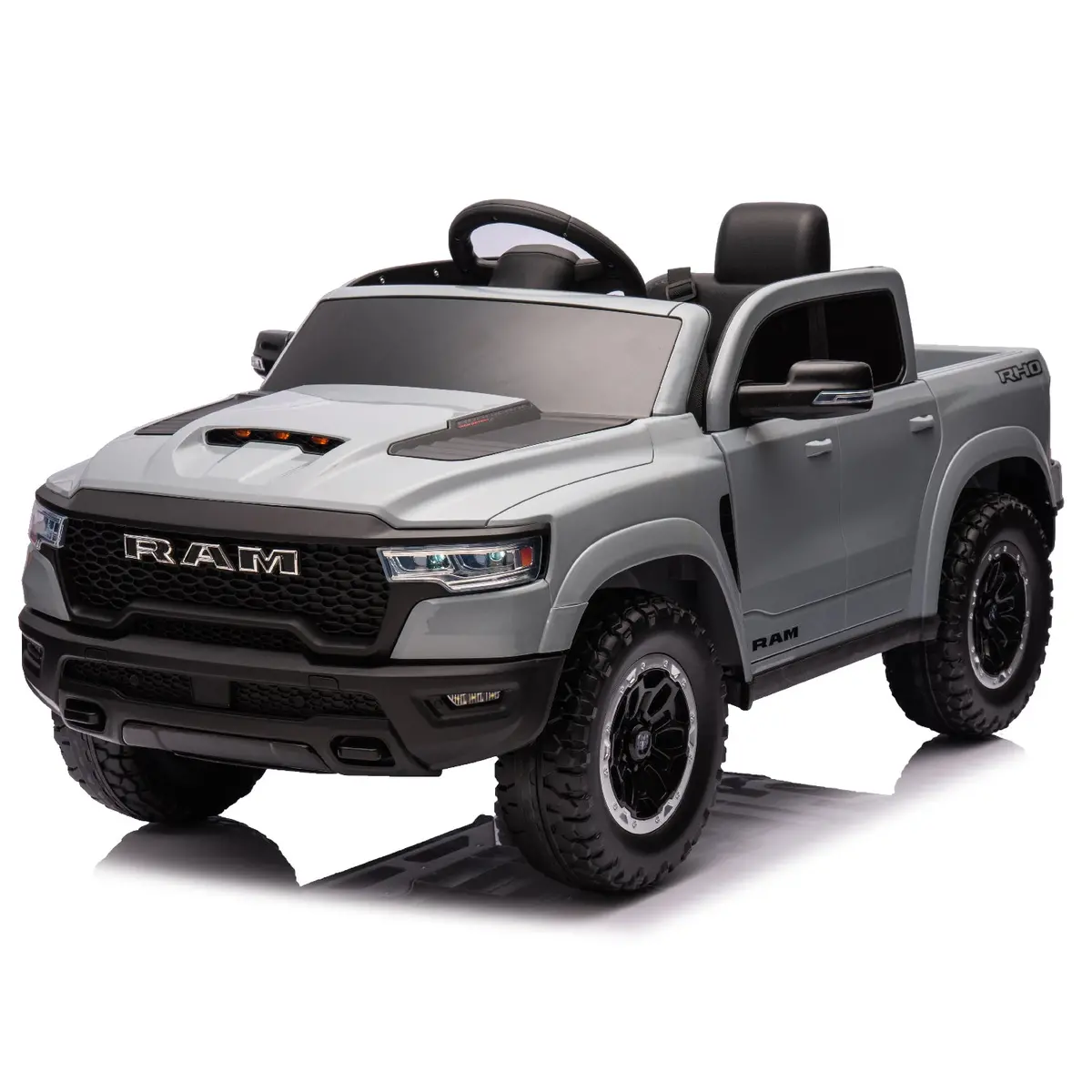 Licensed Ram 1500 12V Ride-On Truck For Kids Ages 3+, Electric Vehicle With Parent Remote Control, Dual Speed, Suspension, Led Lights, Mp3, Cargo Storage 3