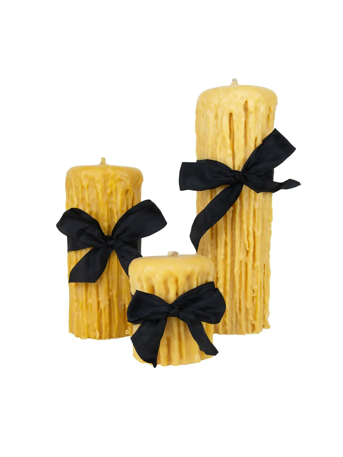 Weston Table Beeswax Drip Pillar Candle 4.5 Inch Diameter 1