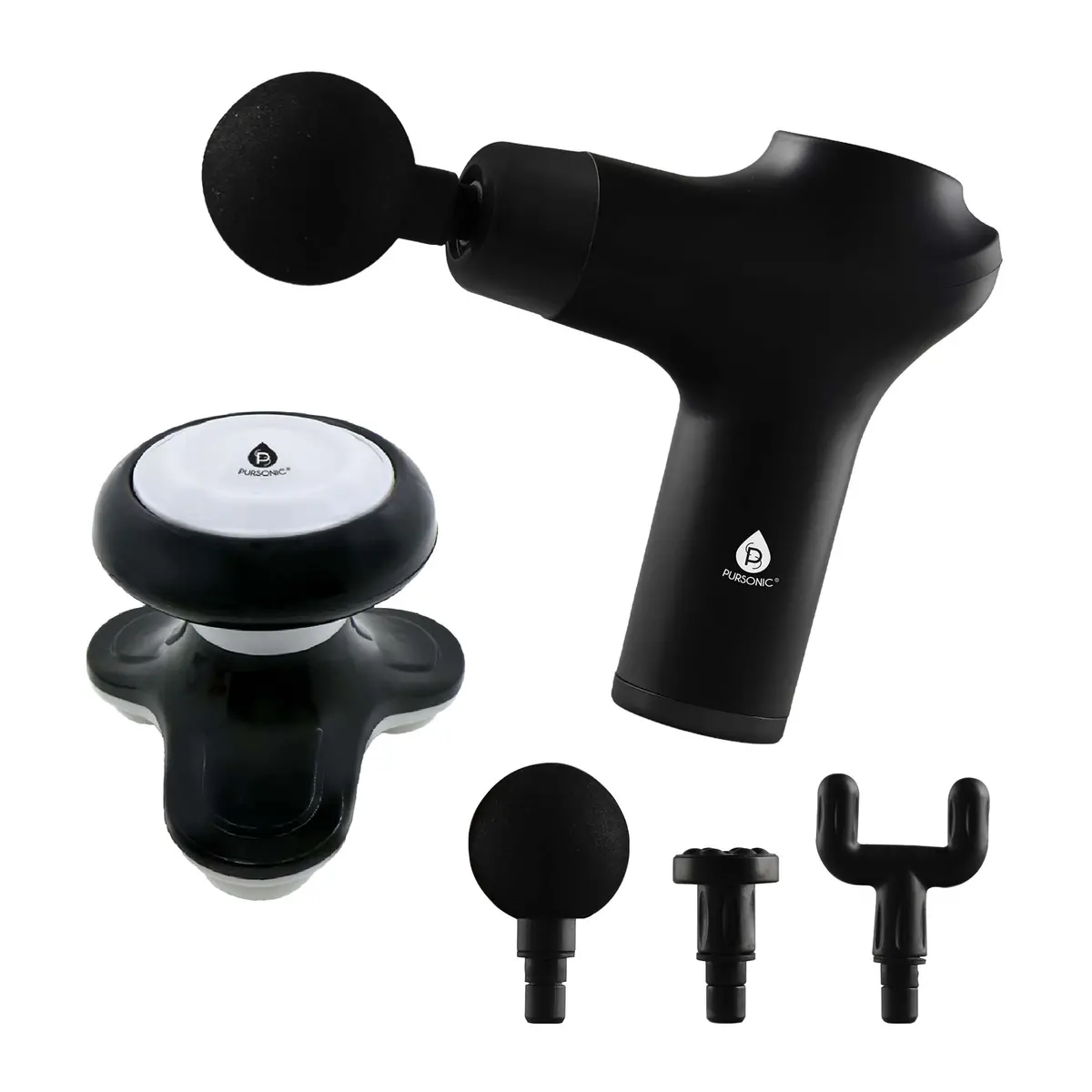 Pursonic Muscle Recovery & Relaxation Power Duo: Massage Gun & Handheld Electric Sport Massager 1