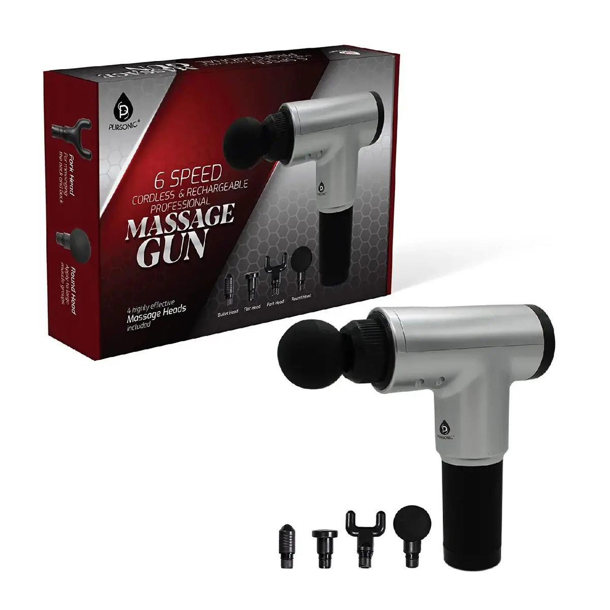 Pursonic 6 Speed Cordless & Rechargeable Professional Massage Gun 1