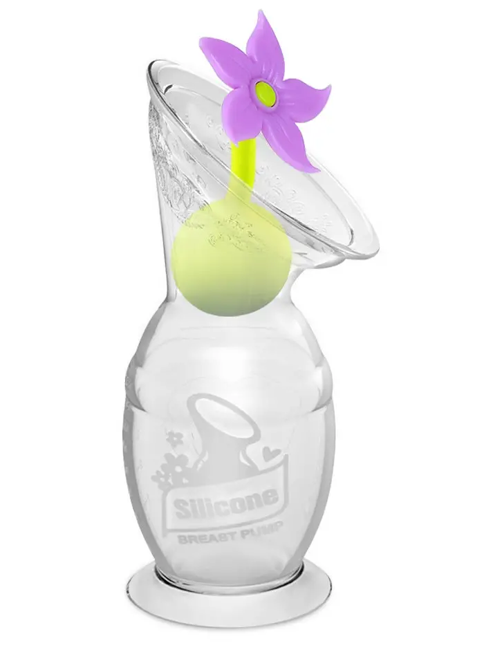 Haakaa Gen 2 Silicone Breast Pump With Suction Base 5 Oz And Silicone Flower Stopper Set 1
