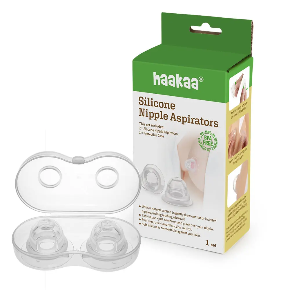 Haakaa Silicone Inverted Nipple Aspirators, 2 Pk 1