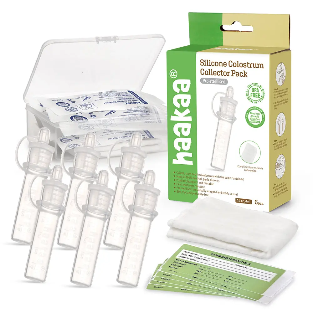 Haakaa Silicone Colostrum Collector Set 4 Ml, 6 Pk (Pre-Sterilized) 1