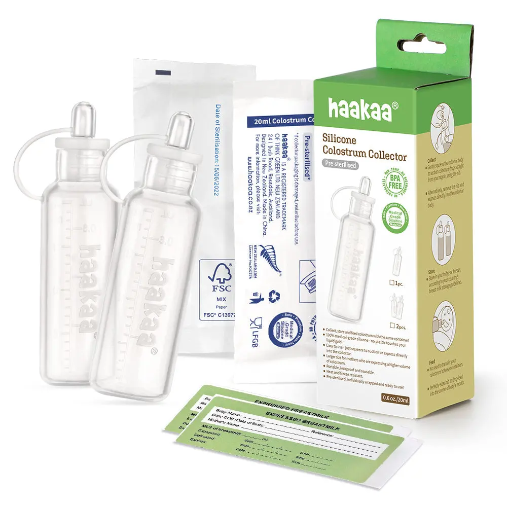 Haakaa Silicone Colostrum Collectors 20 Ml, 2 Pk (Pre-Sterilized) 1