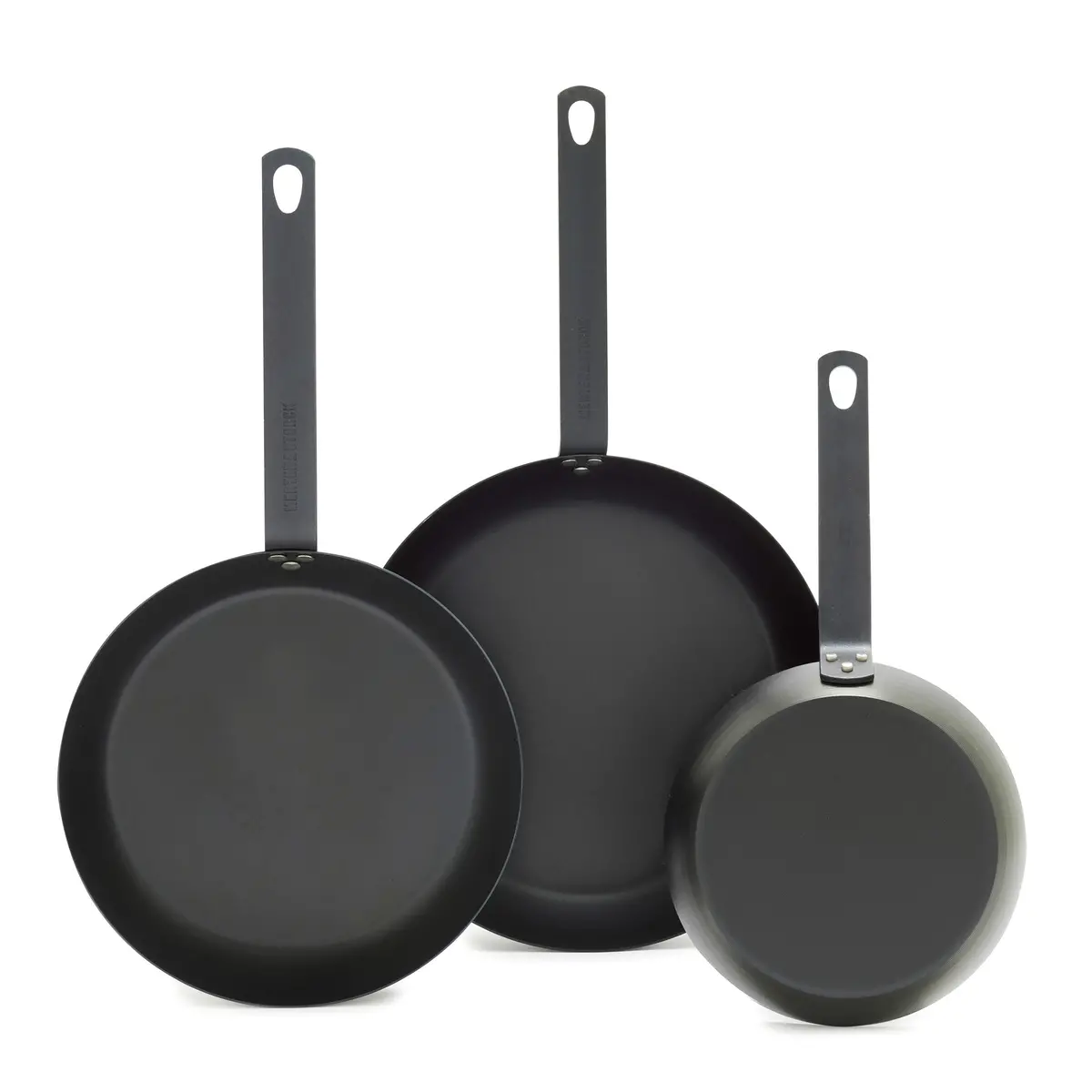Merten & Storck Carbon Steel 8", 10" And 12" Frypan Set 1