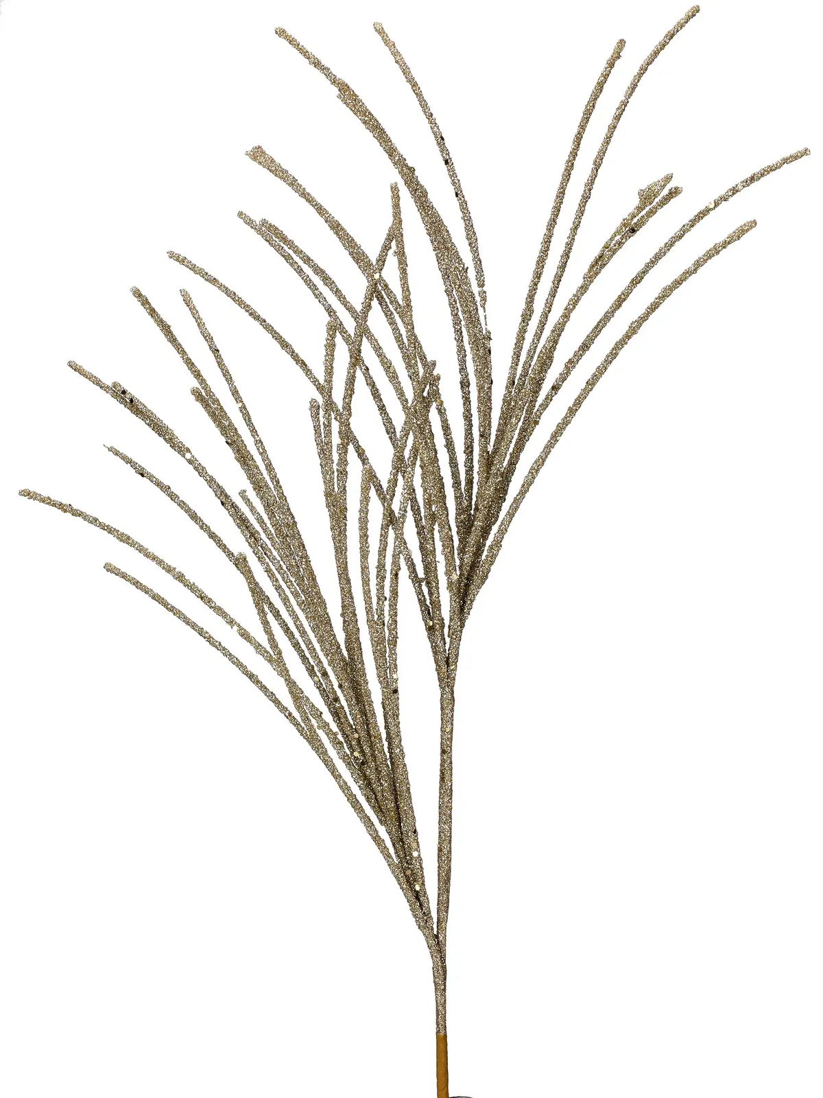 28" Champagne Micro Beaded Sequin Grass Spray 1