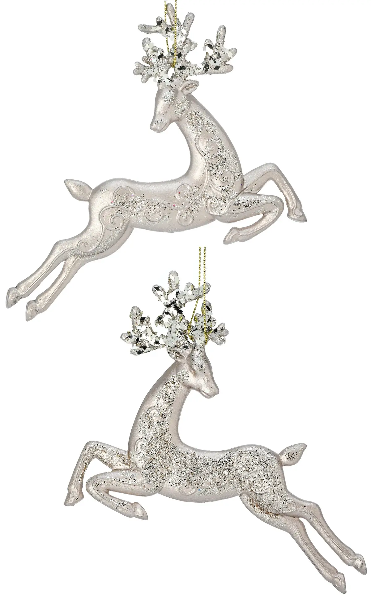 5.5" Plastic Prancing Deer Ornament 1