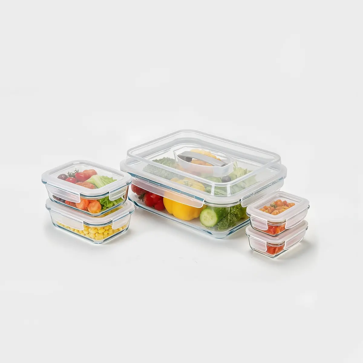 Genicook Bake & Carry Glass Set (5 Containers, Vanilla) 1