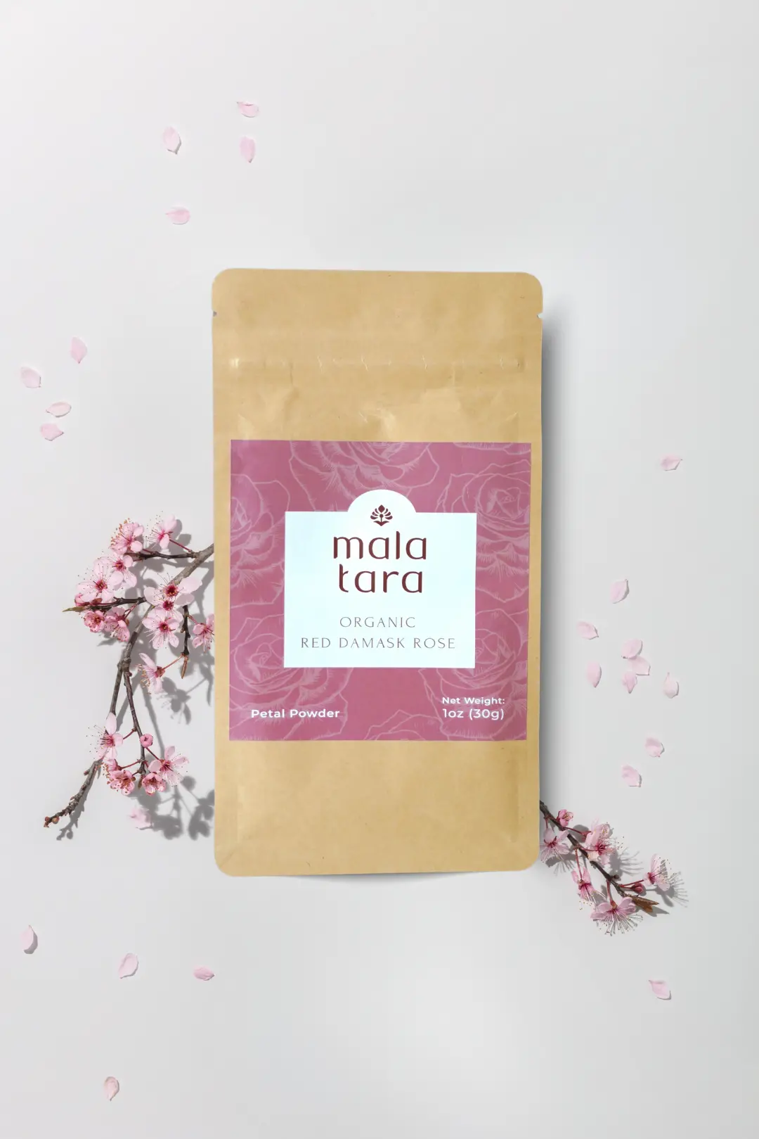 Mala Tara Red Damask Rose Petal Powder Pouch 1