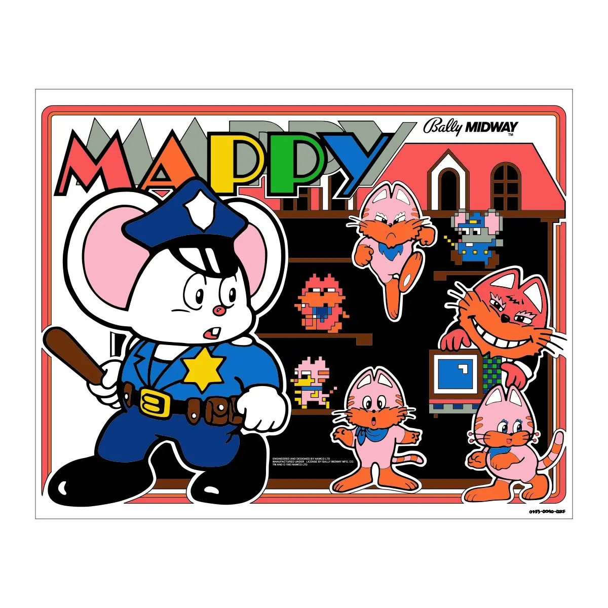 Mappy Arcade Marquee Plex Glass 1