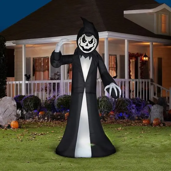 Gemmy Airblown® Inflatable Halloween Animated Reaper With Turning Head 1