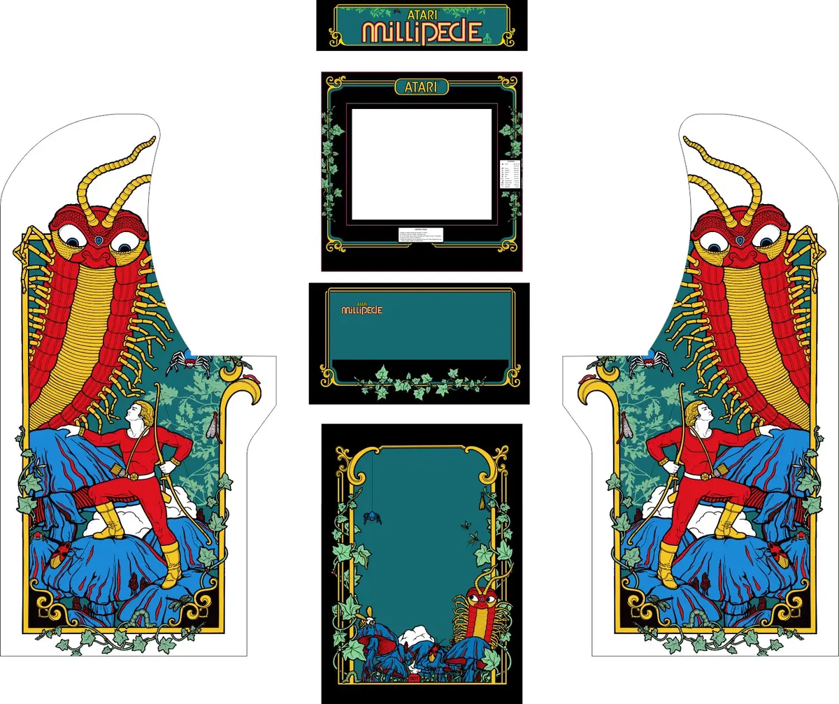 Arcade1up - Millipede Complete Art Kit 1