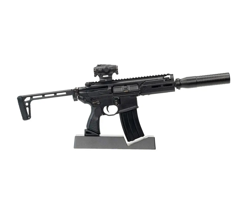 Miniature 1:3 Scale Model Mini Sig Sauer Mcx® Diecast Metal Building Kit - Black 1