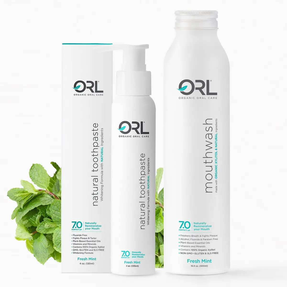 Orl Fresh Mint Bundle - Toothpaste & Mouthwash 1