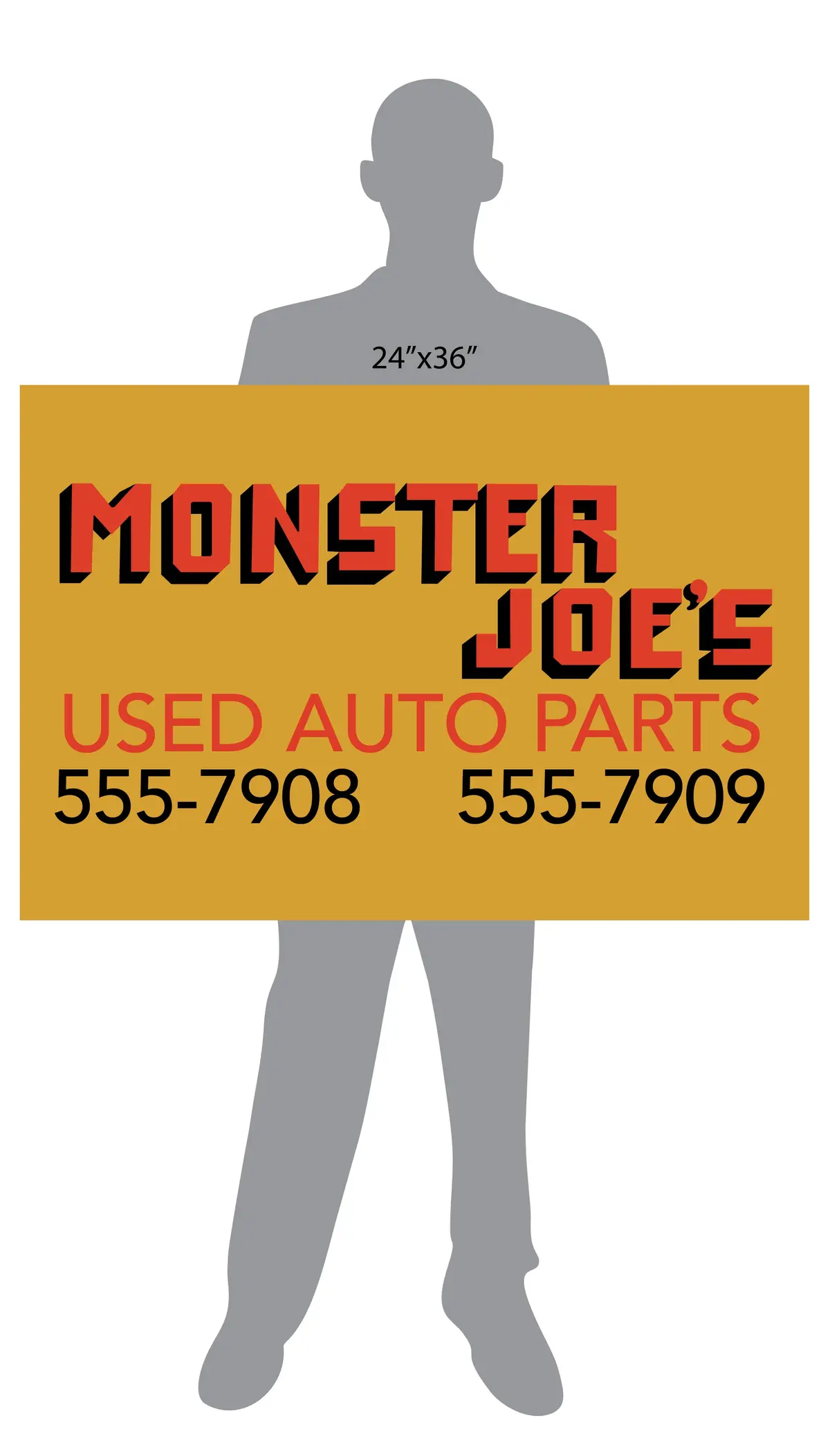 Monster Joe's Used Auto Parts Pulp Fiction Sign 3