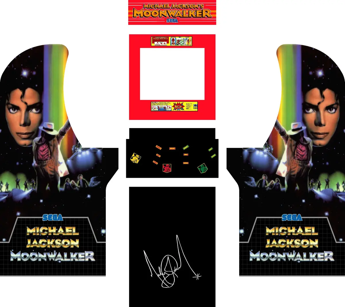 Arcade1up - Moonwalker Art Kit 1