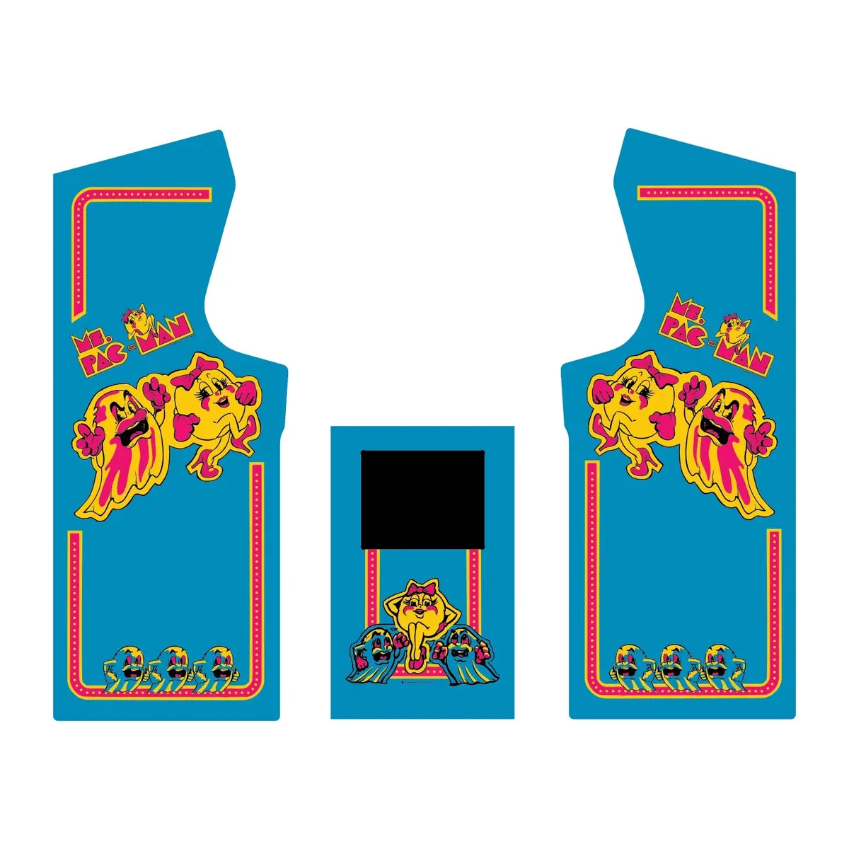 Ms Pac-Man Cabaret Arcade Side Art & Kick- Full Wrap 1
